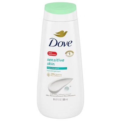 Dove Sensitive Skin Body Wash for Gentle Cleansing and Lasting Moisture, Fragrance Free 12 fl oz | Target