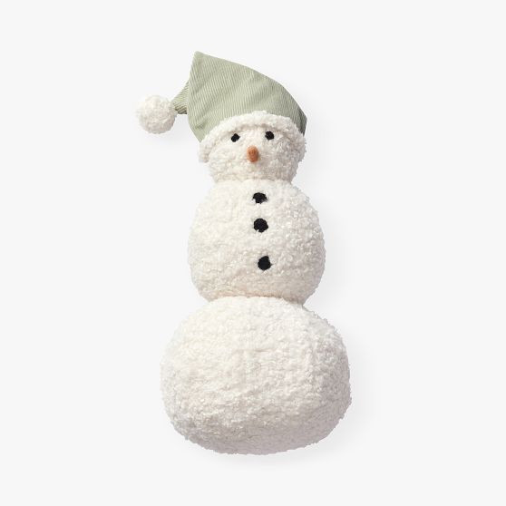 Teddy Fur Snowman Pillow | Pottery Barn Teen