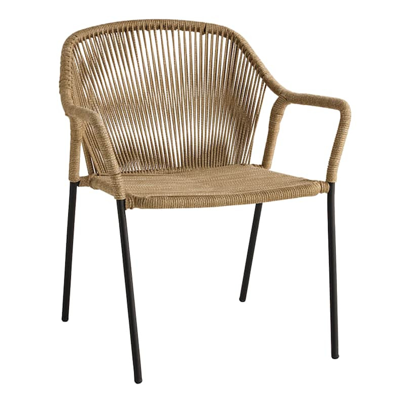 Augusta Stacking Rope Dining Chair, Natural | At Home