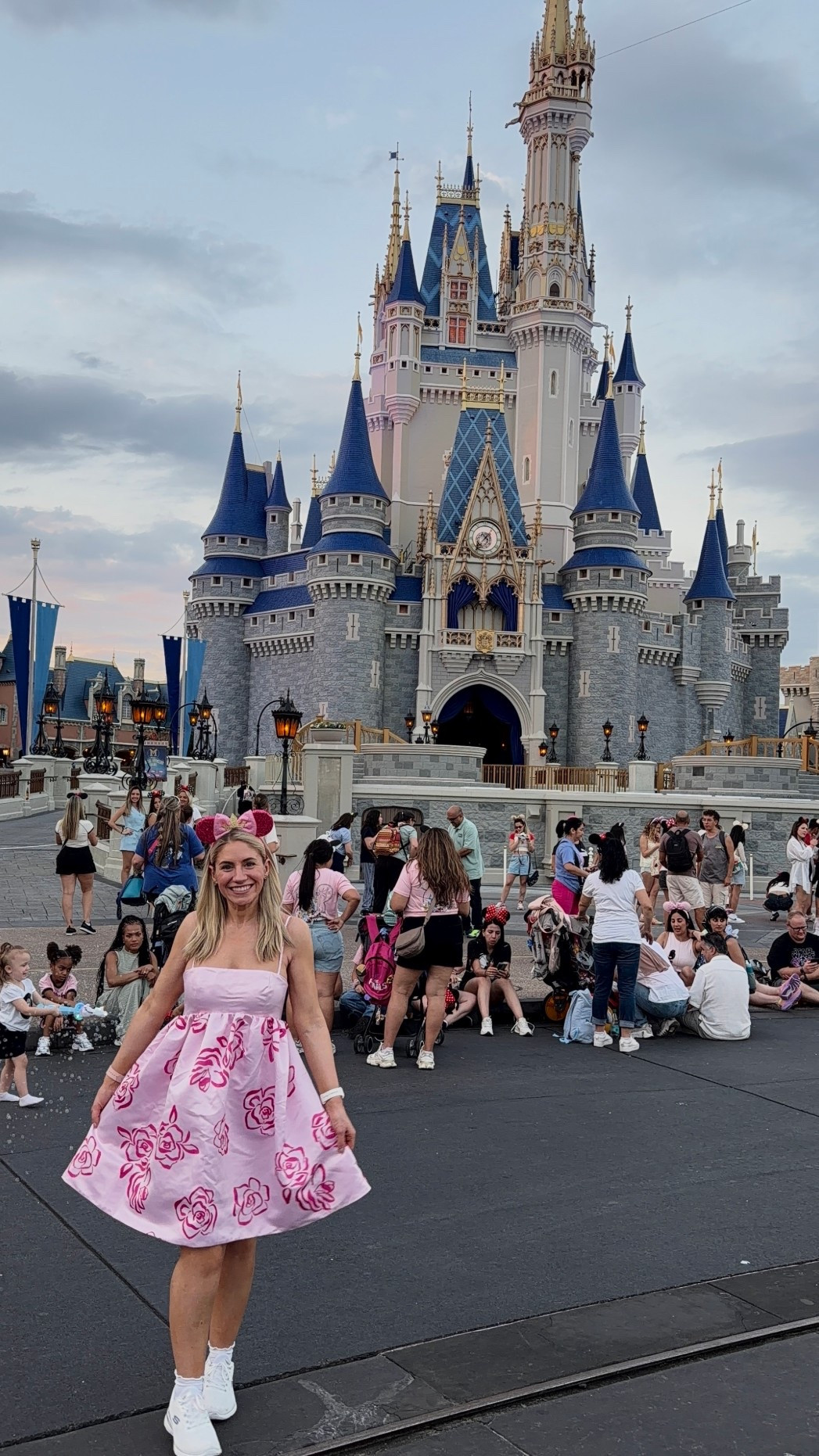 Perfect Disney world or Disneyland outfit - pink babydoll dress with roses, princess inspired! 

#LTKPetite #LTKTravel #LTKmomlife