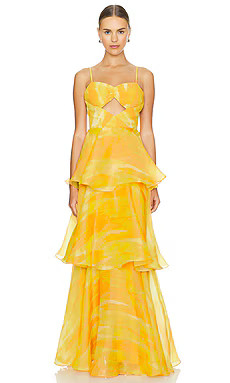 YAURA Keta Dress in Aquarelle Yellow from Revolve.com | Revolve Clothing (Global)