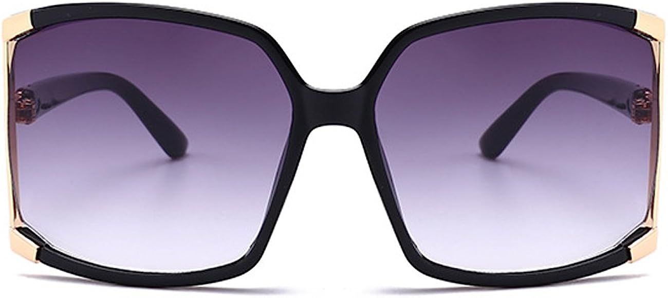New Women's Oversized Square sunglasses Protection Eye Glasses With Case | Amazon (US)