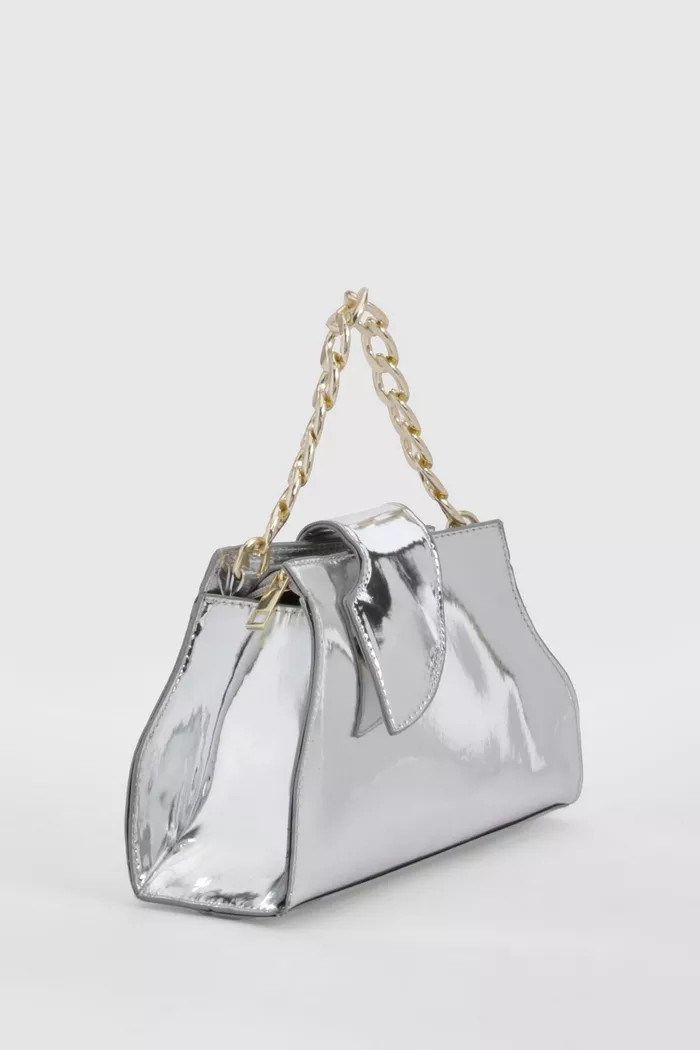 Structured Chain Strap Grab Bag | boohoo (US & Canada)