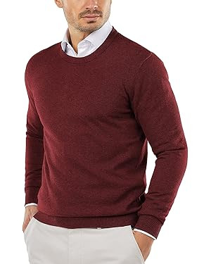 COOFANDY Men's Crew Neck Sweater Slim Fit Lightweight Sweatshirts Knitted Pullover for Casual Or ... | Amazon (US)