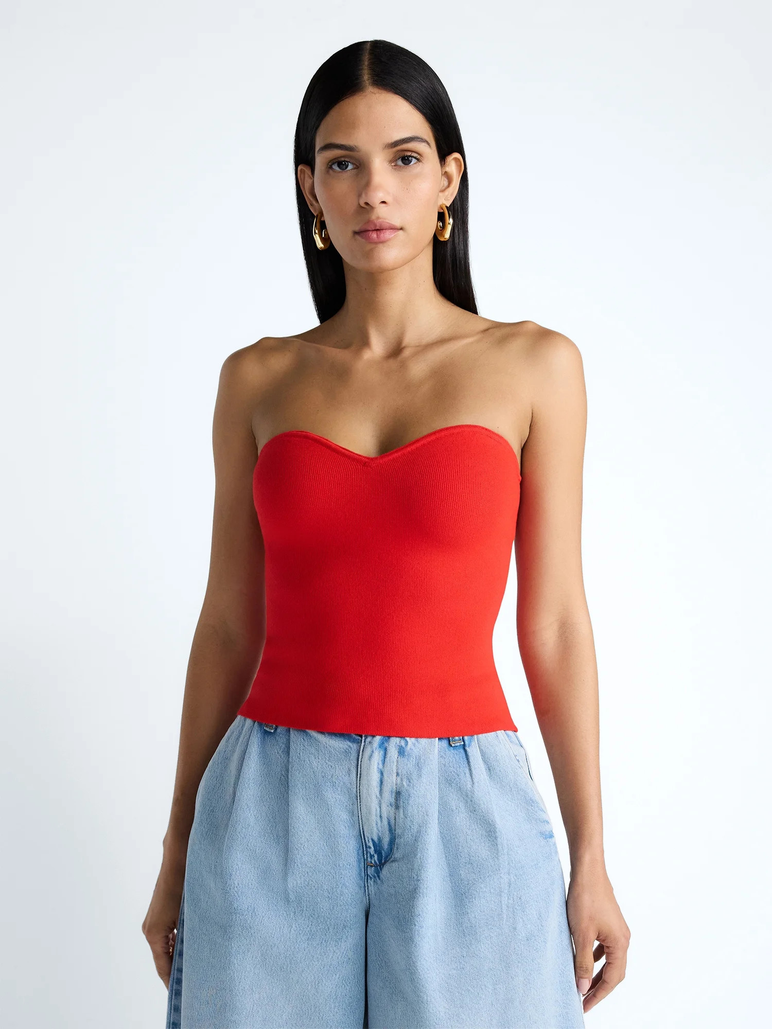 Devil Wears Prada Scoop Collection Women’s and Women's Plus Sweetheart Neck Sweater Tube Top, S... | Walmart (US)