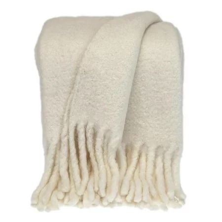 Luxury White Handloomed Throw Blanket | Walmart (US)