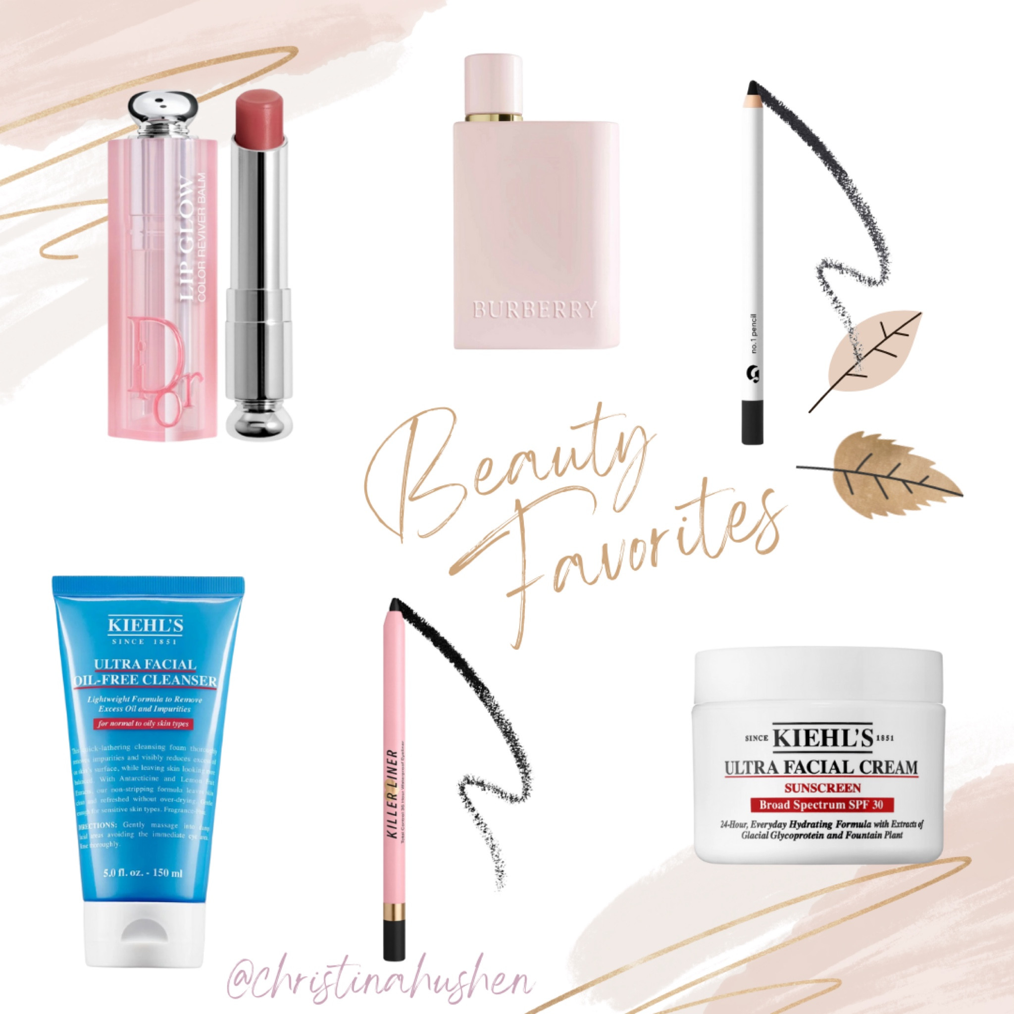 My go to Beauty Favorites!  The face wash is light on the face and the bottle last 6 months! I use the pink eyeliner for my top lid and the white eyeliner on my bottom lid (both in black)! I love the face moisturizer, it’s lightweight and makes my face feel so supple all day long, while also protecting it from those pesky sun rays!  Omg the Burberry scent is to die for!

#LTKSaleAlert #LTKGiftGuide #LTKBeauty