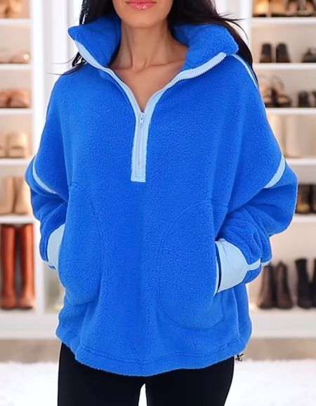 This Free People inspired fleece pullover is SO cozy!! It comes in 15 different color options! 

I’m wearing a size medium💙

#LTKfindsunder50 #LTKstyletip