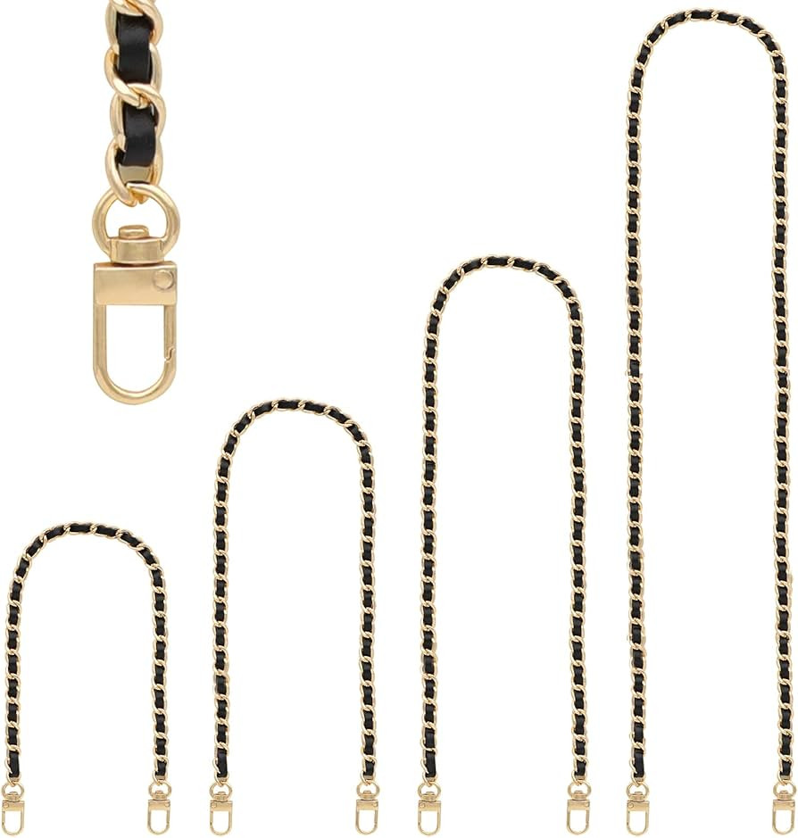 Gold Purse Chain & Strap, 4 Sizes - DIY Handbag, Shoulder, Crossbody Bag Chain - Leather, Braided... | Amazon (US)