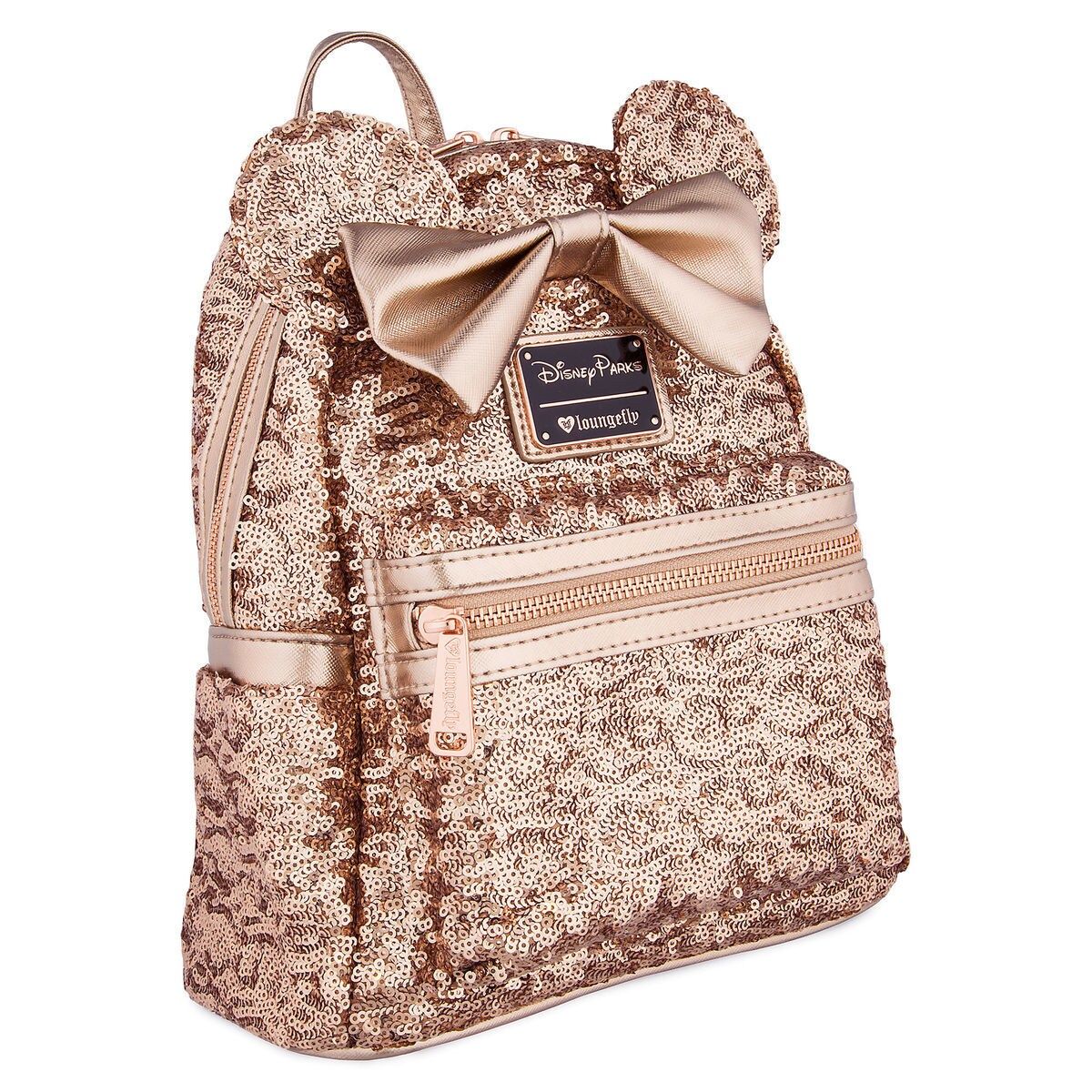 Minnie Mouse Sequined Mini Backpack by Loungefly - Rose Gold | Disney Store