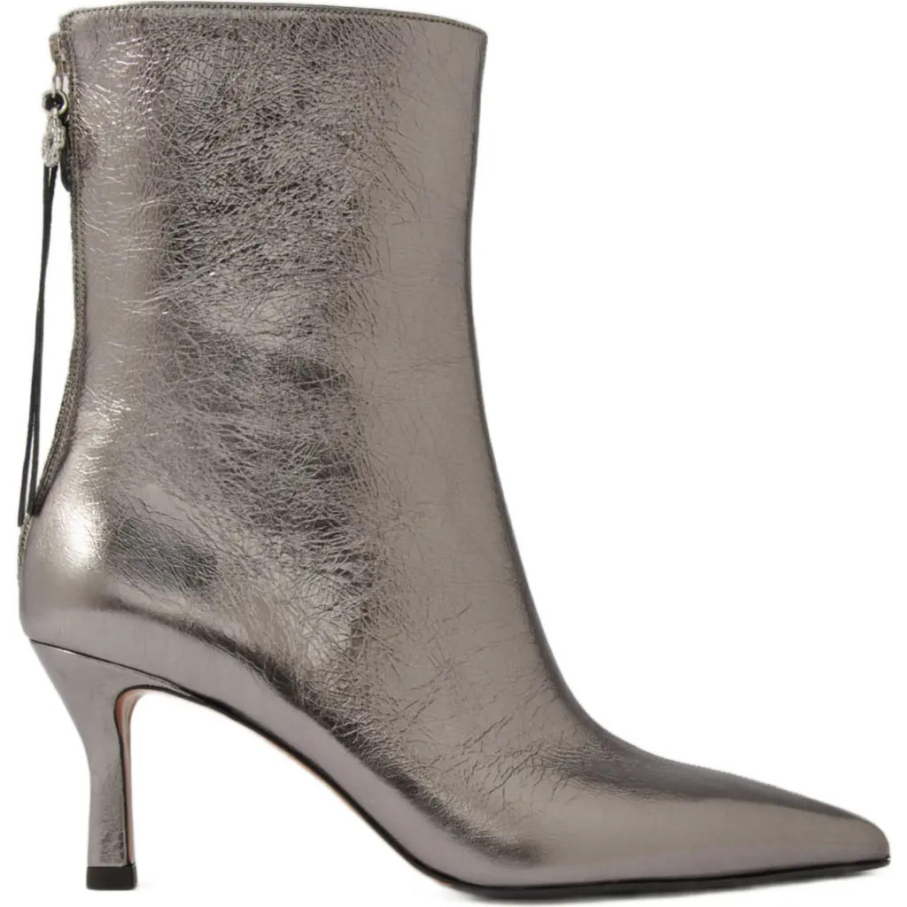 maje Metallic pointed-toe boots in Light Gun Metal at Nordstrom, Size 38 | Nordstrom