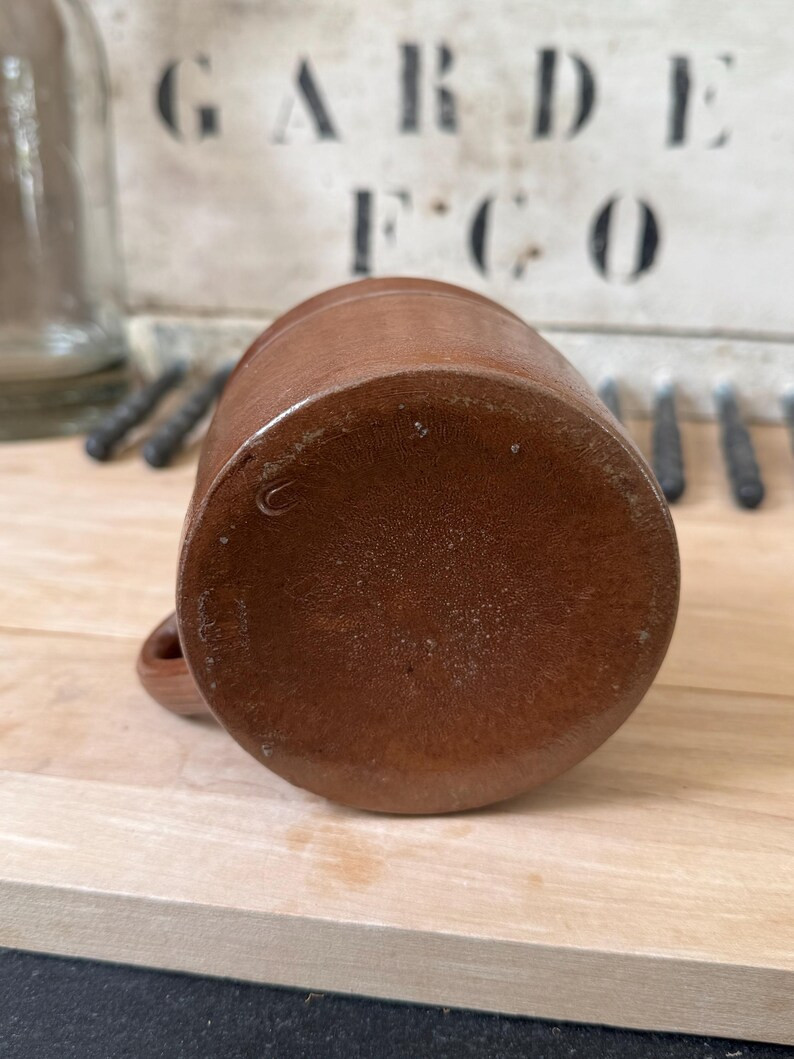 French Vintage Confit Mug Stoneware Pot Rustic Brown Grease Pot Pot à Graisse French Confit Mug ... | Etsy (US)