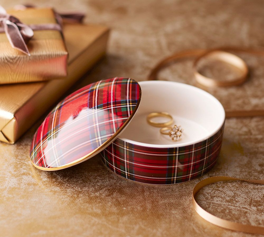 Stewart Plaid Decorative Box | Pottery Barn (US)
