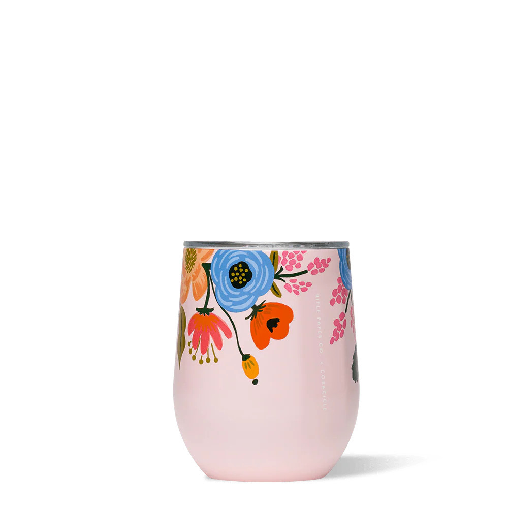 Rifle Paper Co. Stemless - 12oz / Blush Lively Floral | Corkcicle