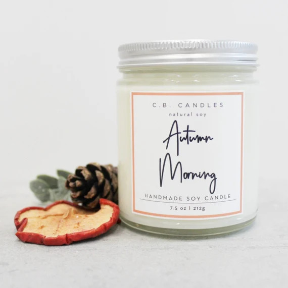 Autumn Morning Candle 100% Soy Candle Fall/winter Scent - Etsy | Etsy (US)