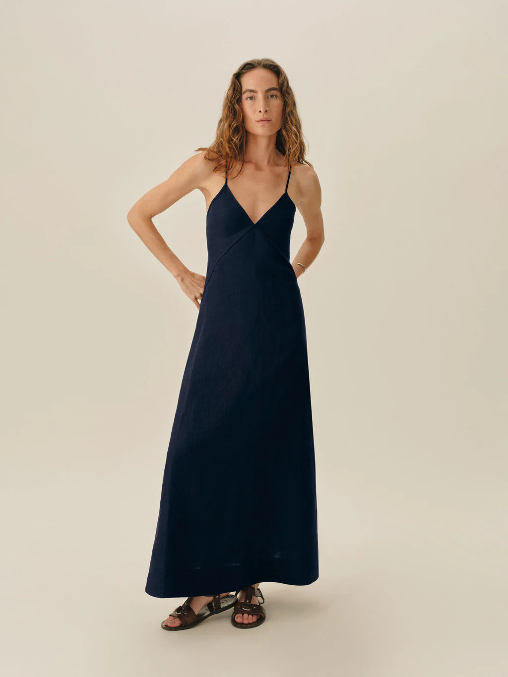 Dark Navy Sea Breeze Linen Slip Dress - Buck Mason- Modern American Classics | Buck Mason