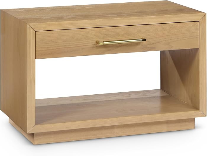 Meridian Furniture Avery Oak Wood Veneer Night Stand | Amazon (CA)