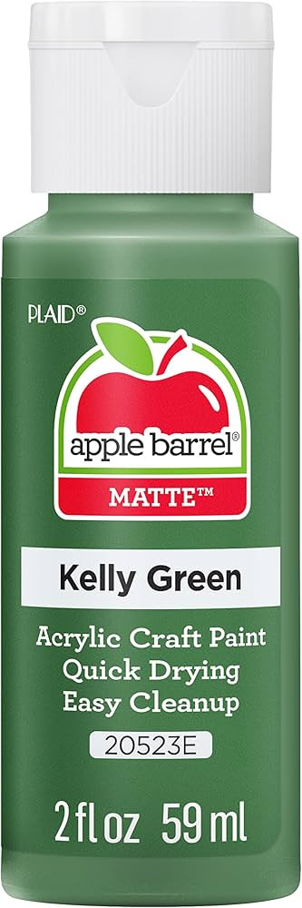 Apple Barrel Acrylic Paint in Assorted Colors (2 oz), 20523, Kelly Green | Amazon (US)