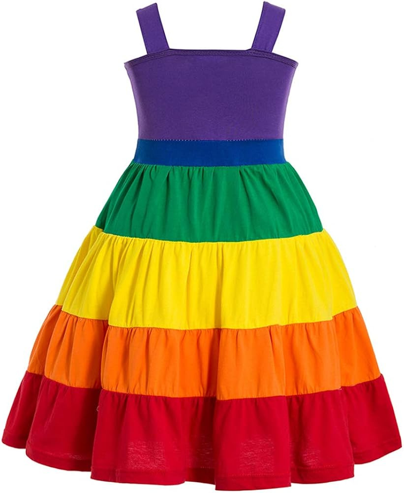 Little Baby Girls Rainbow Candy Tutu Dress for Girls Carnival Birthday Party | Amazon (US)