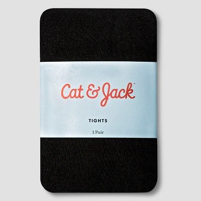 Toddler Girls' Solid Tights - Cat & Jack™ Black 2T-3T | Target