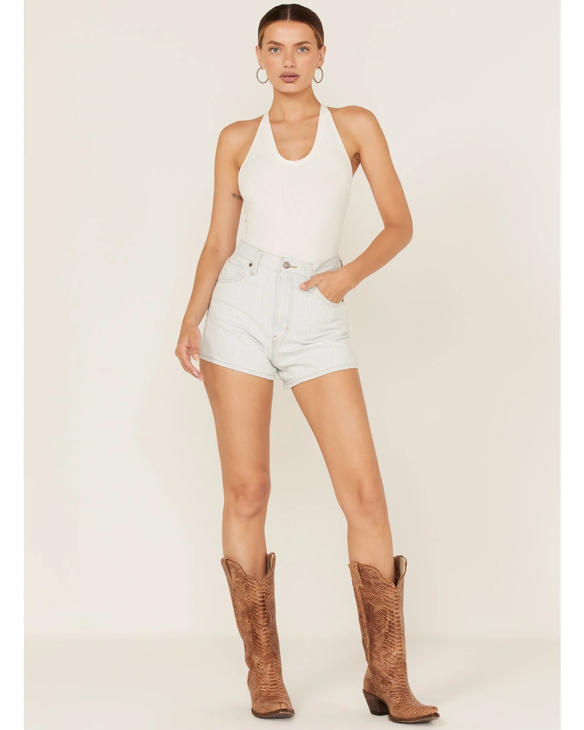 Levi's Women's High Rise Stripey Mom Denim Jean Shorts Blue 28 | Walmart (US)