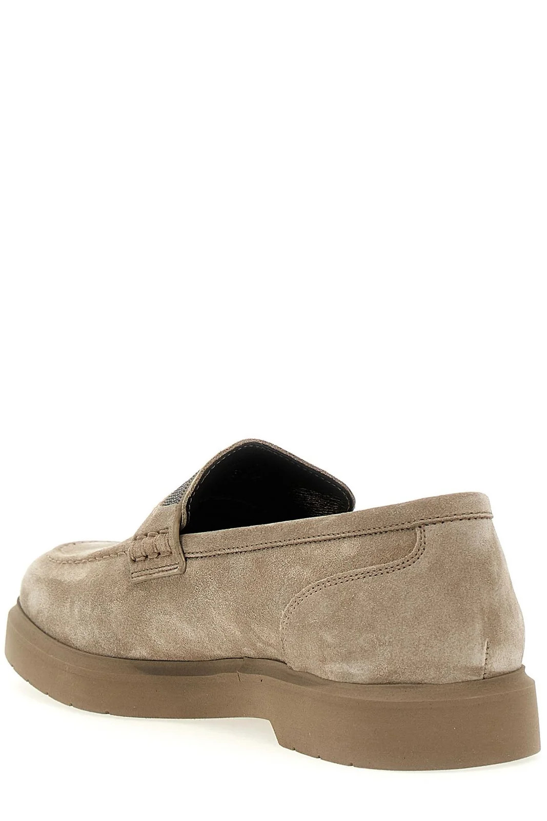 Brunello Cucinelli verfraaide loafers met amandelteen | Cettire Global