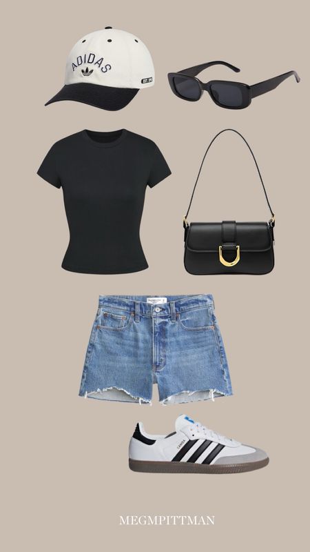 Spring outfits 

Denim shorts 
Black top 
Black purse 
Sambas 
Adidas 
Spring style 

#LTKbeauty #LTKfindsunder50 #LTKstyletip