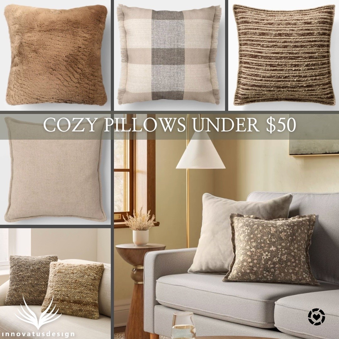 Yesterday we shared our favorite affordable throw blankets, and today we’re sharing a selection of cozy decorative pillows all under $50! Which pillow is your favorite?