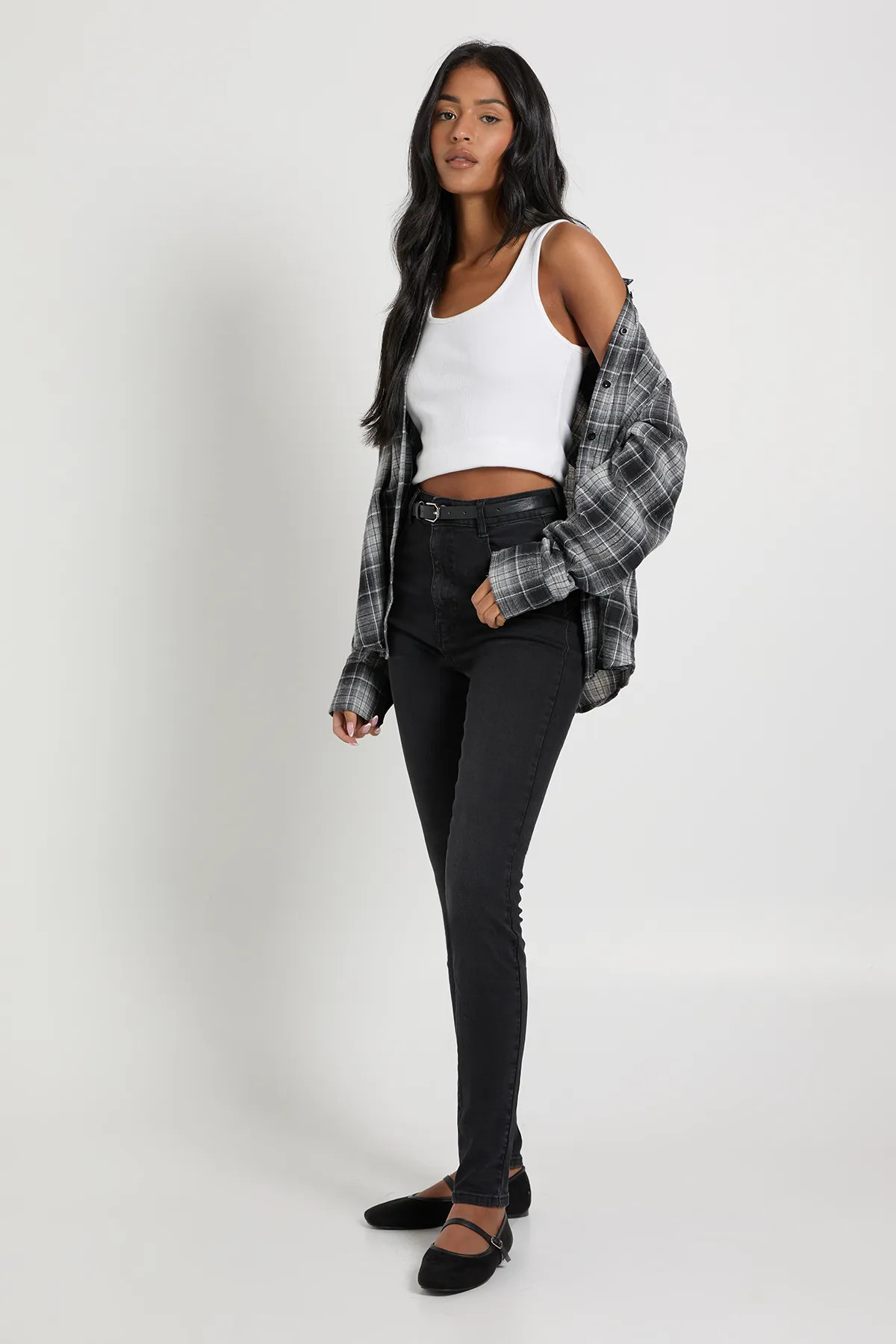 Tall High Waist Booty Lifting Skinny Jean | Boohoo.com (UK & IE)