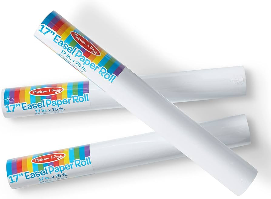 Melissa & Doug Deluxe Easel Paper Roll Replacement (17" x 75 feet) - 3-Pack | Amazon (US)