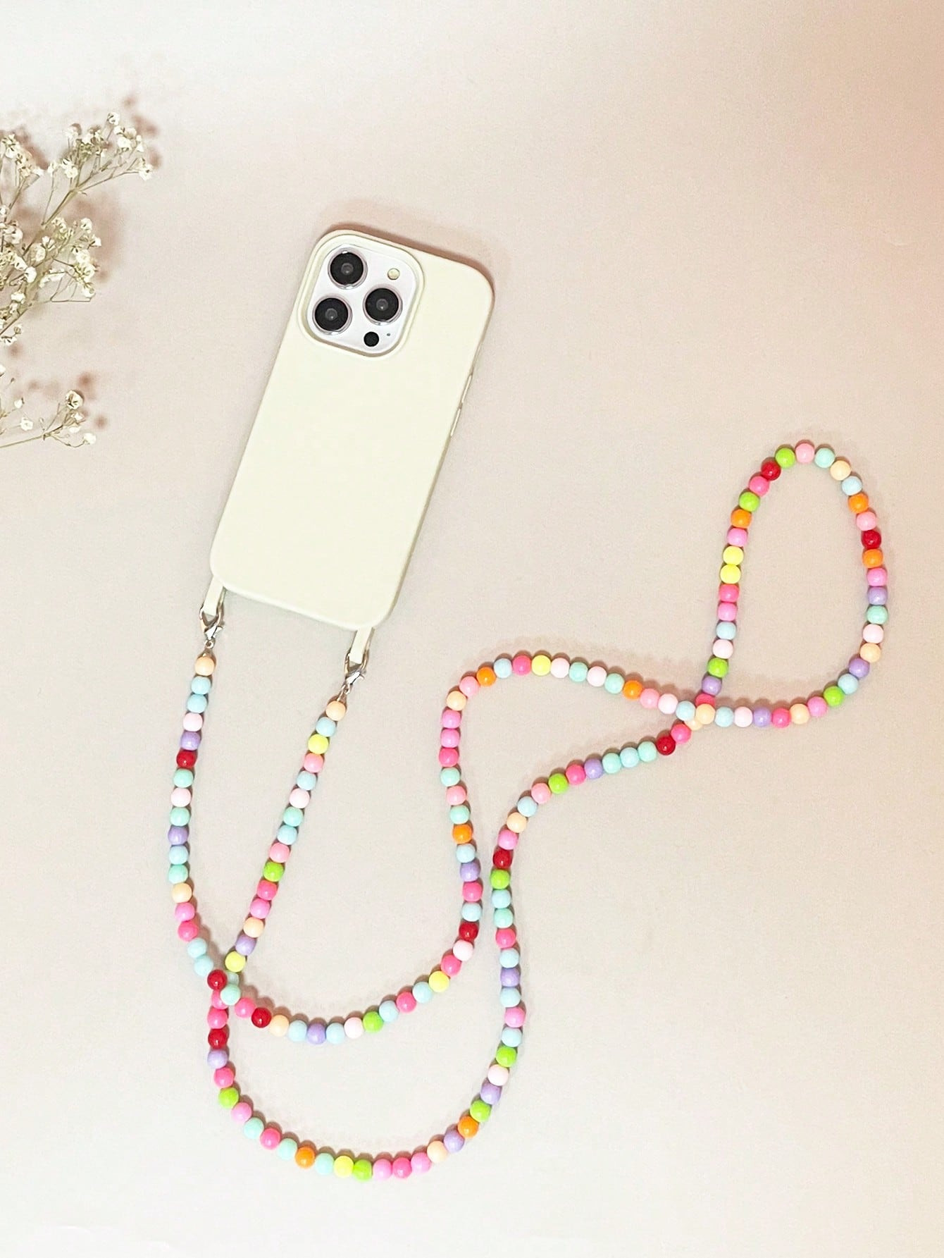 siliconen telefoonhoesje met mooie handgemaakte riem Compatibel met iPhone 14 pro max Compatibel ... | SHEIN