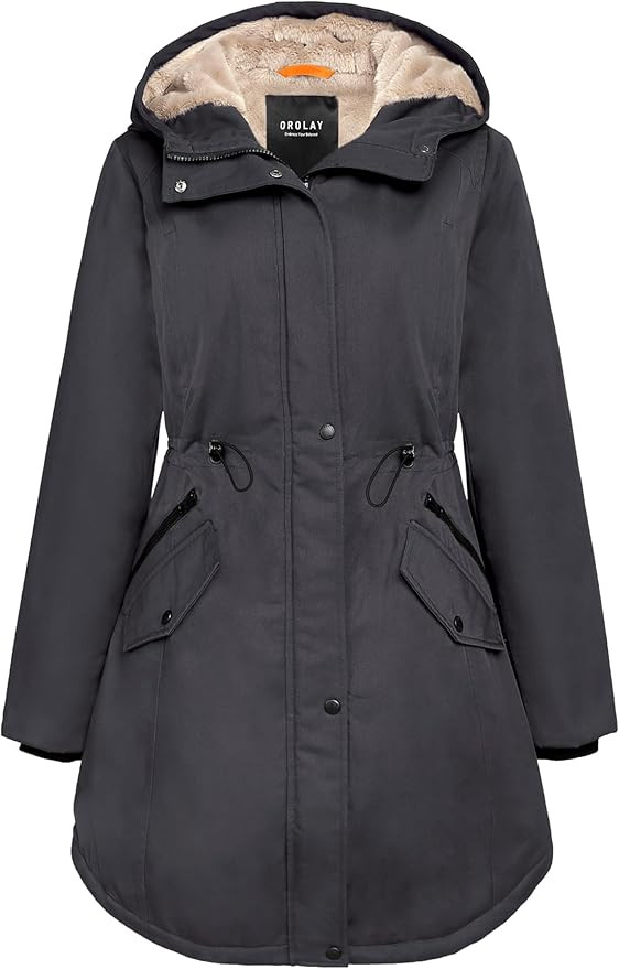 Orolay Women's Thicken Fleece Lined Parka Winter Coat Hooded Jacket with Pockets | Amazon (US)