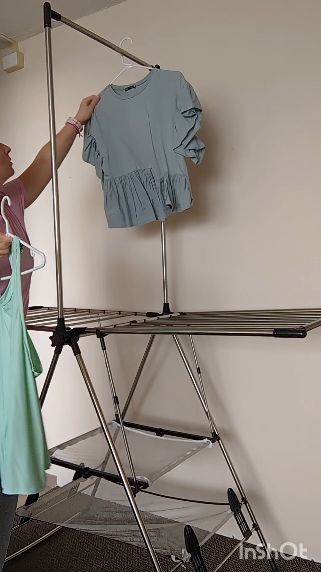 This is the only one drying rack you'll ever need. You can dry your shoes, your delicates in the hanging mesh hammocks and all of your hanging items on hangers up top. #LTKHome #AmazonFind 

#LTKfamily #LTKcanada