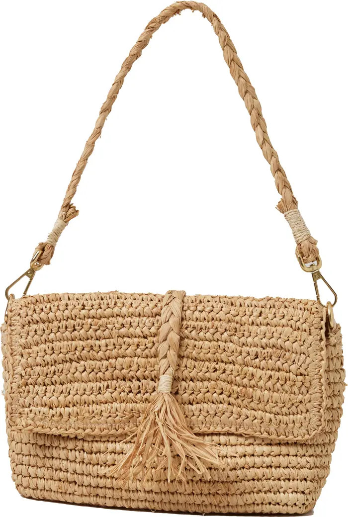 Camaya Crochet Raffia Shoulder Bag | Nordstrom