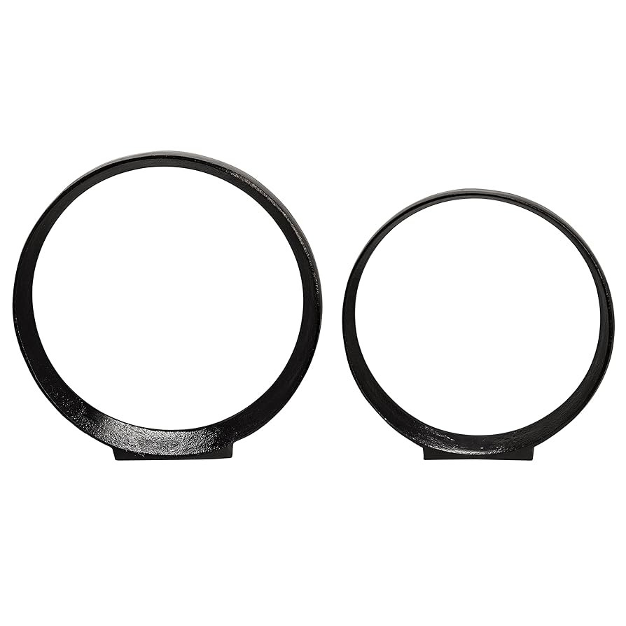 Sagebrook Home Metal Aluminum Sculptures Modern Circular Decorative Accents for Home & Office, Mi... | Amazon (US)