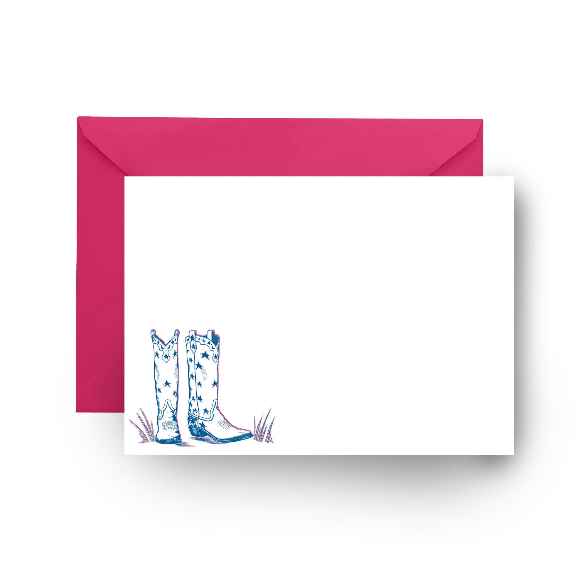 Dallas Boots Flat Notecard Set | Katie Kime Inc