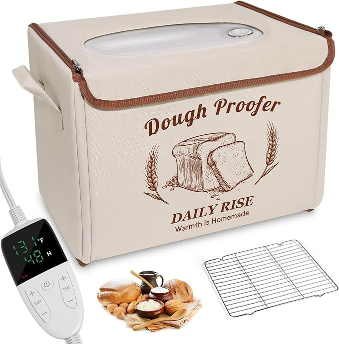 Folding Bread Proofing Box - Foldable Dough Proofer Boxs, with 6-speed 50-131℉ Temp Control & 9... | Amazon (US)