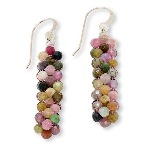 Mine Finds by Jay King Multicolor Tourmaline Bead Woven Drop Earrings | HSN