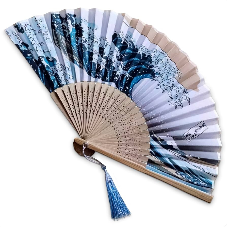Japanese Fan Hand Held Foldable Fan - Portable Fan Handheld Bamboo Fans Japanese Vintage Hand Fan... | Amazon (US)