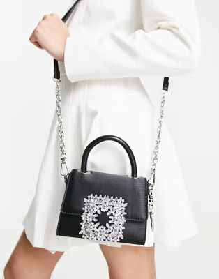 ALDO Lazurda embellished mini crossbody bag in black | ASOS (Global)