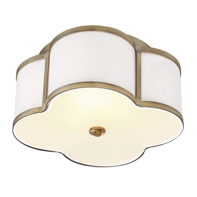 Luxton 3 - Light 16'' Shaded Flush Mount | Wayfair North America