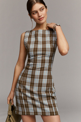 The Percie Plaid Mini Dress by Pilcro | Anthropologie (US)