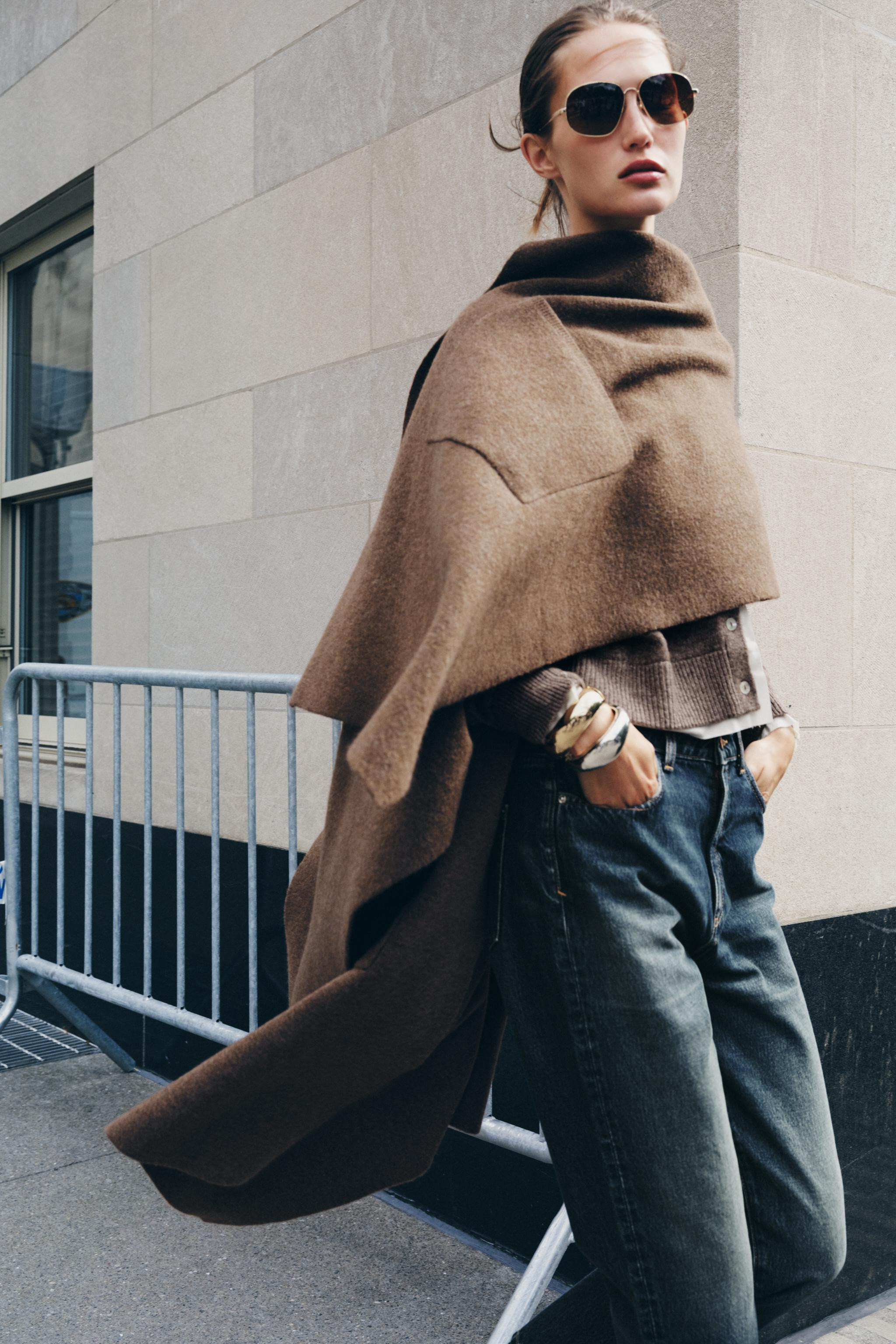 LONG KNIT CAPE | Zara US