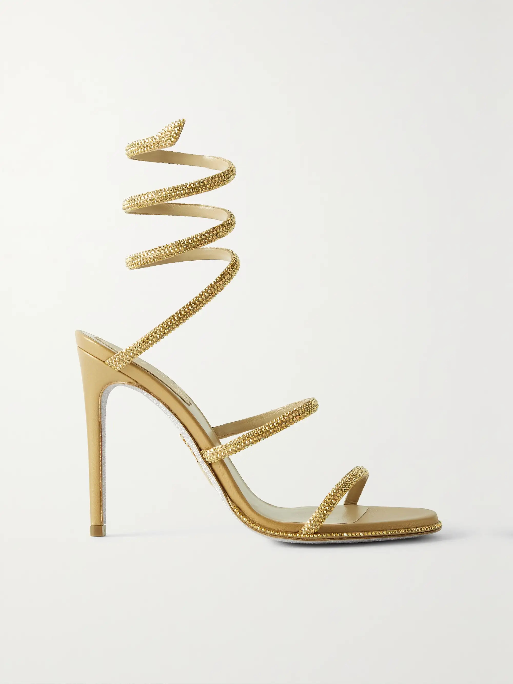 Cleo crystal-embellished satin sandals | NET-A-PORTER (UK & EU)