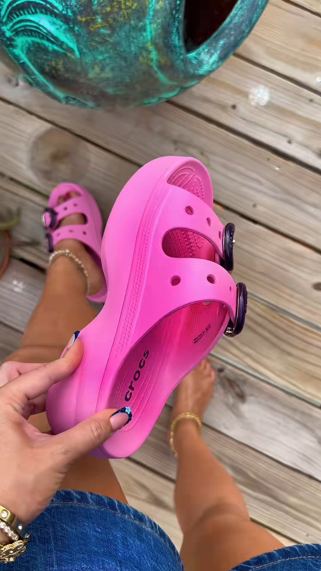 Crocs Saturday two strap sandals are perfection! #crocs #crocssandals #crocssaturday #crocssuperbrandday #dealsforyoudays #ad 

 #LTKootd #LTKWorkwear #LTKTravel
