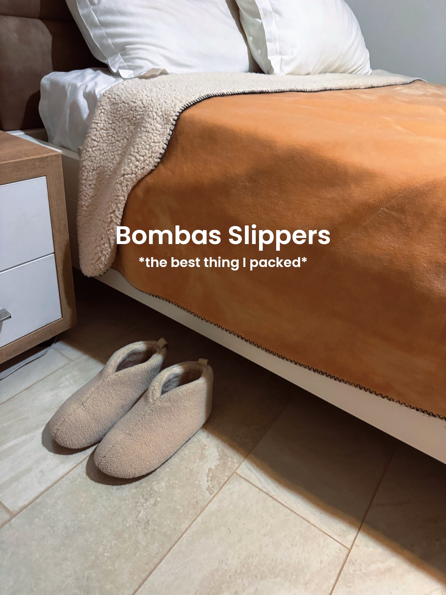 The best thing I packed for our travels abroad… Bombas Cabin Bootie Slippers

I immediately put them on every morning when I wake up.  Walking around our apartment and on the balconies, I love how comfortable my feet feel. 

Linking them here for you!

#LTKmorningroutine #LTKselfcare #LTKTravel