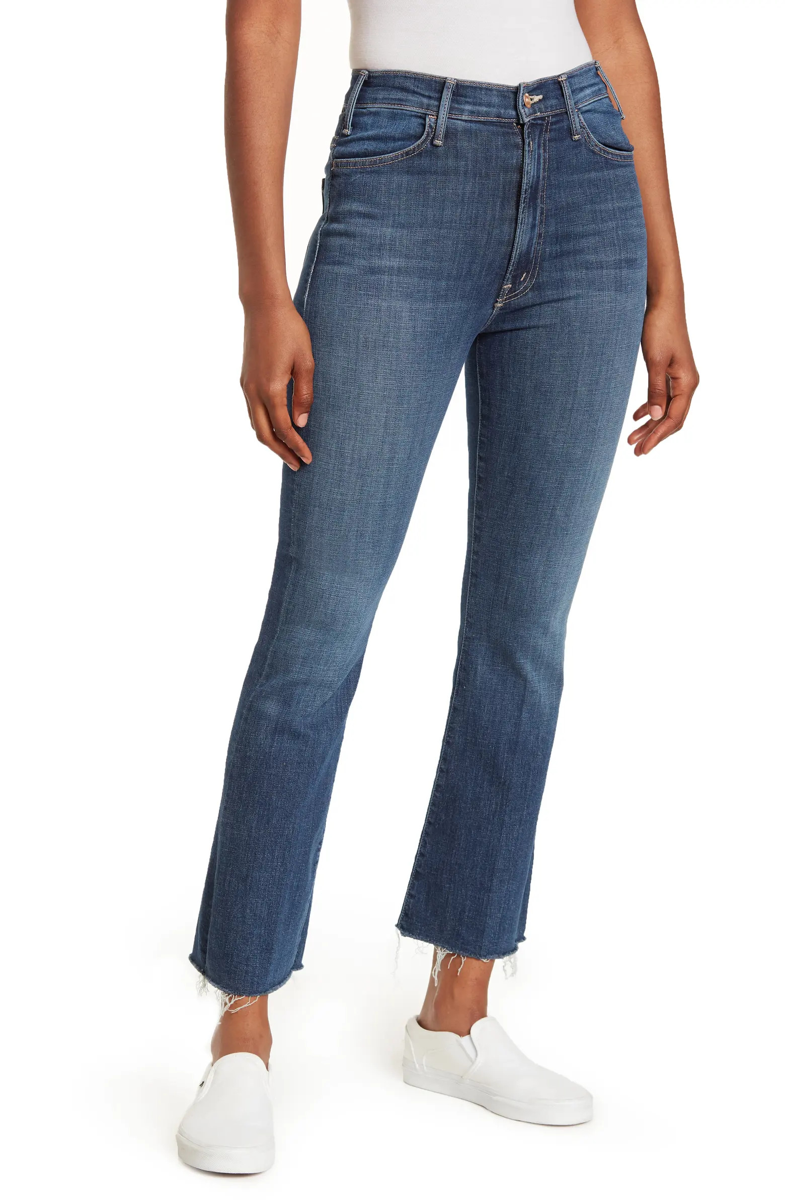 MOTHER The Hustler Frayed Ankle Jeans | Nordstrom | Nordstrom