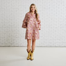Kristin Jacquard Dress Wine | Caryn Lawn