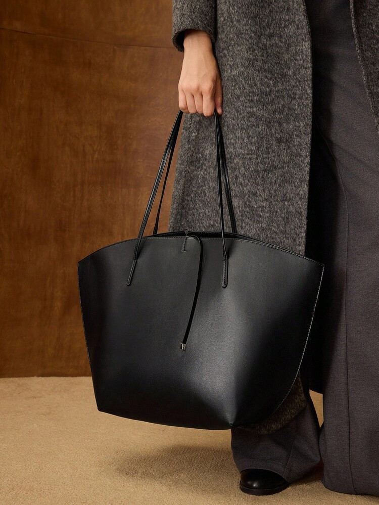 MOTF PREMIUM PU LEATHER OVERSIZED TOTE BAG | SHEIN