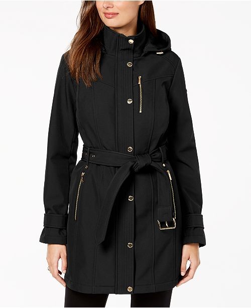 Michael Kors Hooded Raincoat & Reviews - Coats - Women - Macy's | Macys (US)